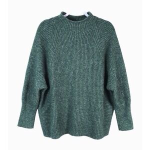 Chico's Marled Mock-Neck Pullover Sweater Dolman Cuff Sleeve Oversized SZ-2- L
